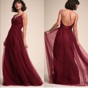 Anthropologie BHLDN dress in bordeaux